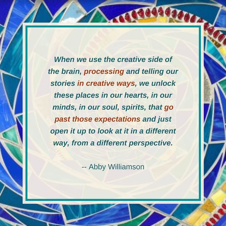 creativity unlocks deeper parts of ourselves